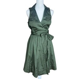 White House Black Market Olive Midi Dress